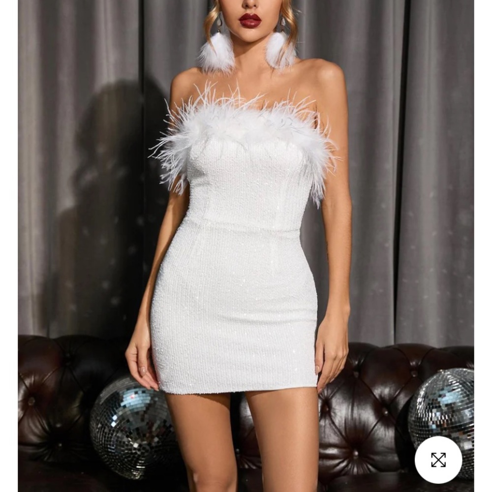White feather dress